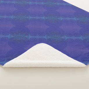 Acceptance   Blue Indigo Violet Boho Medallions Sherpa Blanket
