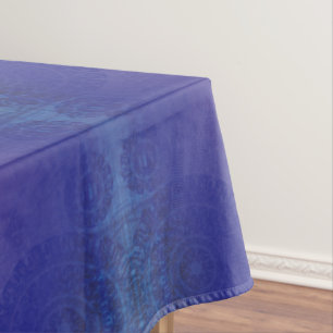 Acceptance   Blue Indigo Violet Boho Medallions Tablecloth
