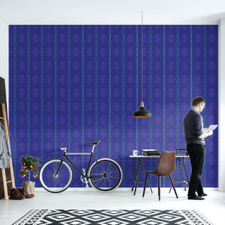Acceptance | Blue Indigo Violet Boho Medallions Wallpaper