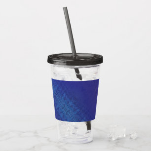 Acceptance Blue Indigo Violet Shibori Pattern Acrylic Tumbler