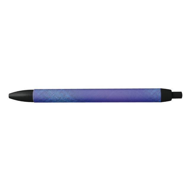 Acceptance | Blue Indigo Violet Shibori Pattern Black Ink Pen (Front)
