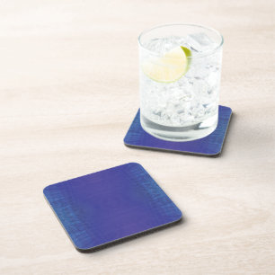 Acceptance   Blue Indigo Violet Shibori Pattern Coaster