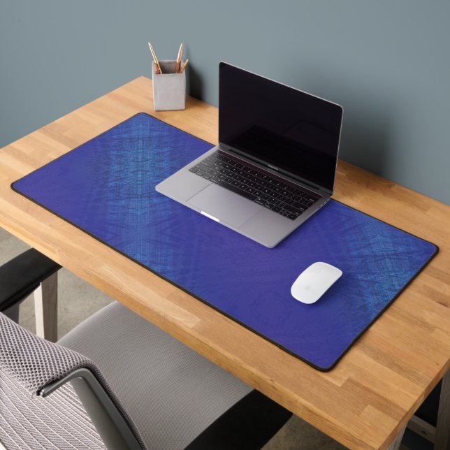 Acceptance | Blue Indigo Violet Shibori Pattern Desk Mat (Office 2)