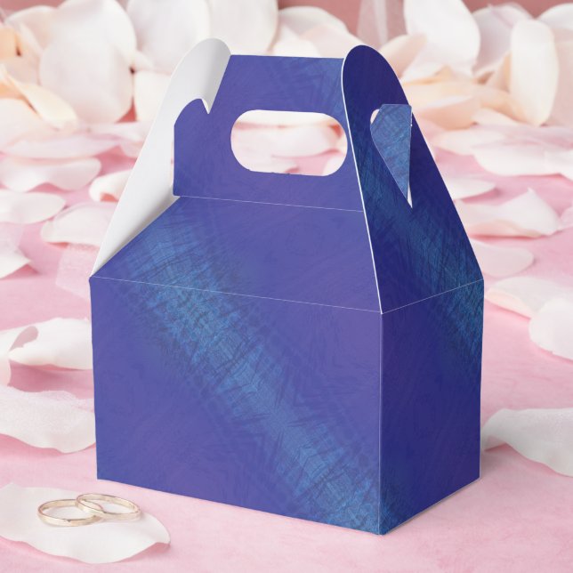 Acceptance | Blue Indigo Violet Shibori Pattern Favour Box (Wedding)