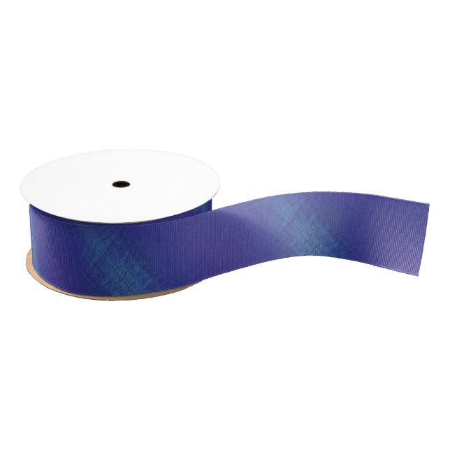 Acceptance | Blue Indigo Violet Shibori Pattern Grosgrain Ribbon (Spool)