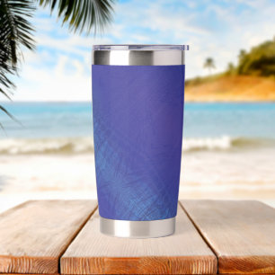 Acceptance Blue Indigo Violet Shibori Pattern Insulated Tumbler