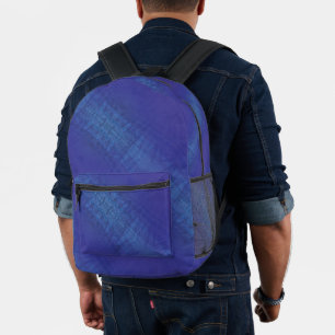 Acceptance   Blue Indigo Violet Shibori Pattern Printed Backpack