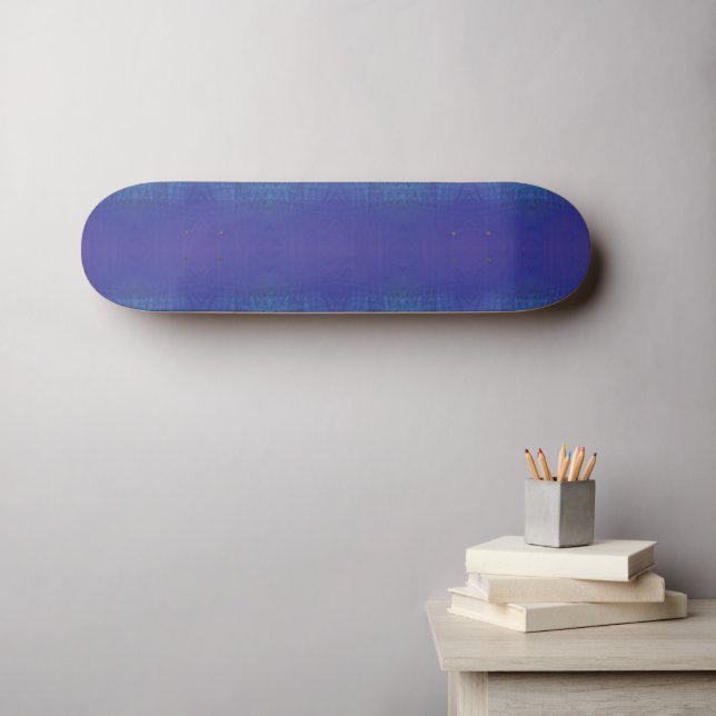 Acceptance | Blue Indigo Violet Shibori Pattern Skateboard (Wall Art (Horz))