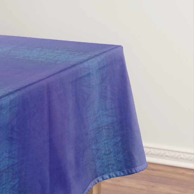Acceptance | Blue Indigo Violet Shibori Pattern Tablecloth (In Situ)