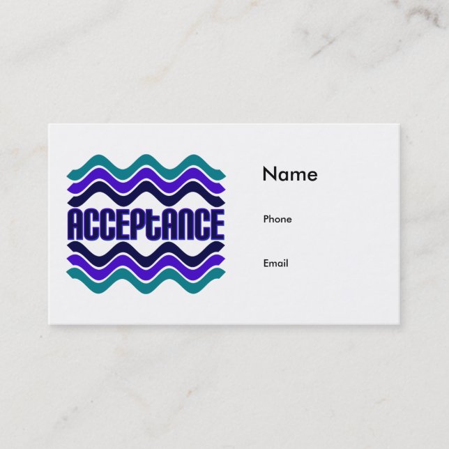 Acceptance Business Card (Front)