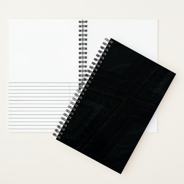 Acceptance | Dark Abstract Texture Notebook (Inside)