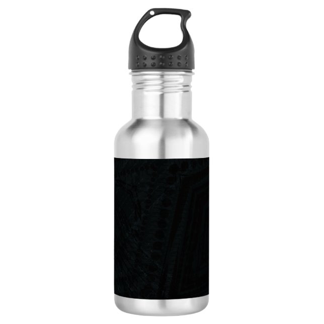 Acceptance | Dark Geometric Texture 710 Ml Water Bottle (Front)
