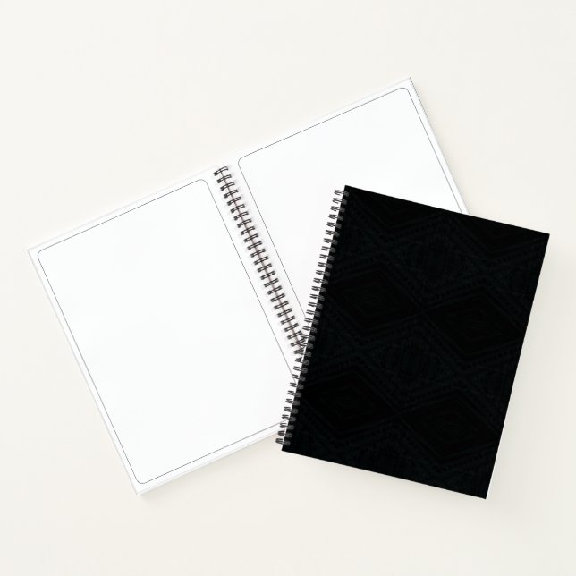 Acceptance | Dark Geometric Texture Notebook (Inside)