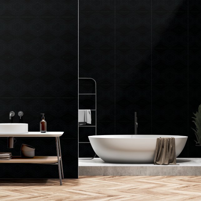 Acceptance | Dark Geometric Texture Wallpaper (Bathroom)
