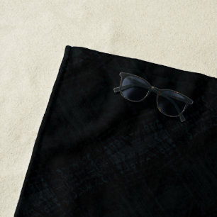 Acceptance Dark Shibori Texture Beach Towel