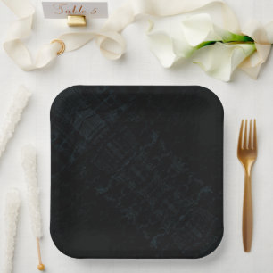 Acceptance   Dark Shibori Texture Paper Plate