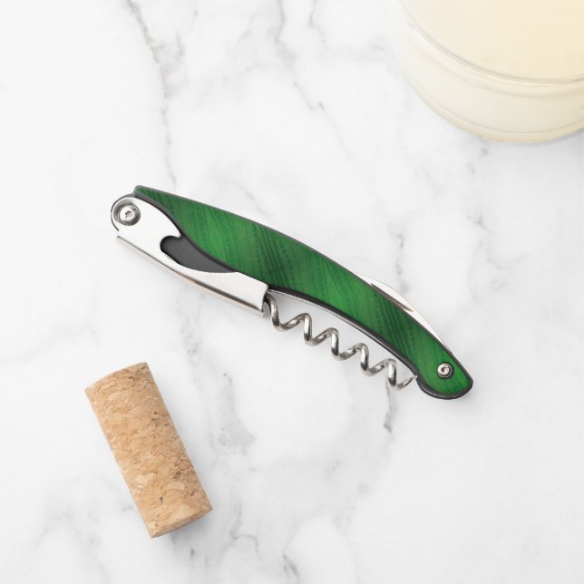 Acceptance | Green Eclectic Boho Pattern Corkscrew (Front)