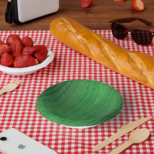 Acceptance Green Eclectic Boho Pattern Paper Plate
