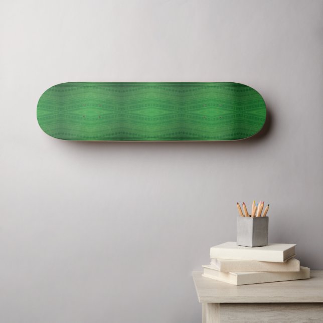 Acceptance | Green Eclectic Boho Pattern Skateboard (Wall Art (Horz))