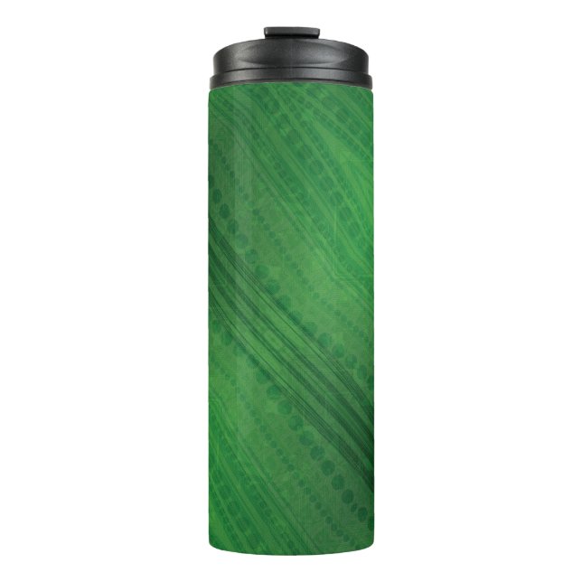 Acceptance | Green Eclectic Boho Pattern Thermal Tumbler (Front)