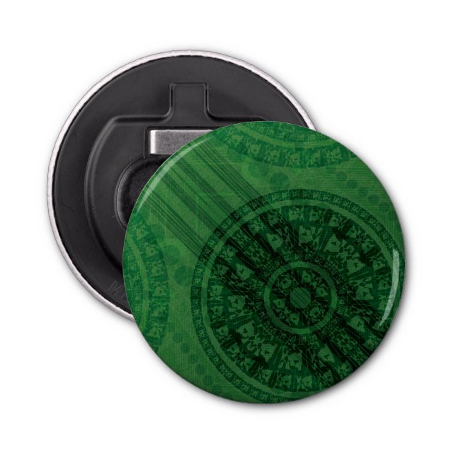 Acceptance | Green Meditation Medallions Bottle Opener (Front)
