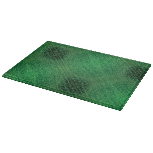 Acceptance | Green Meditation Medallions Cutting Board (Corner)
