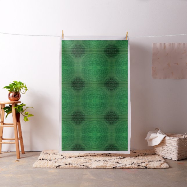 Acceptance | Green Meditation Medallions Fabric (In Situ)