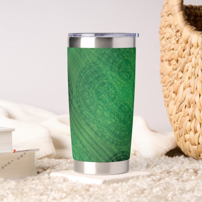 Acceptance | Green Meditation Medallions Insulated Tumbler (Living Room)