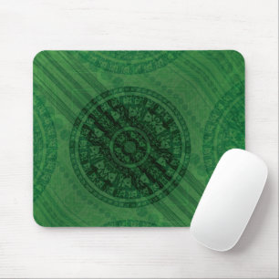 Acceptance   Green Meditation Medallions Mouse Mat