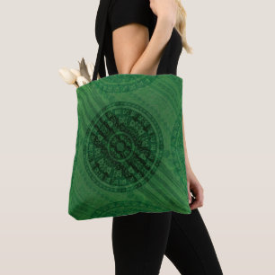 Acceptance Green Meditation Medallions Tote Bag