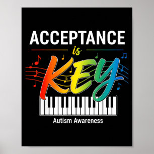 Acceptance is key autism awareness month teachers poster