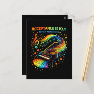 Acceptance Is Key Autism Awareness Postcard