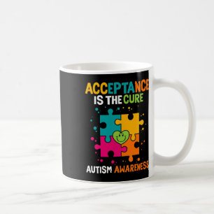 Acceptance Is The Cure Autism Awareness Coffee Mug