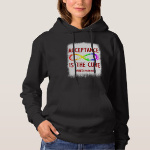 Acceptance Is The Cure Autism Awareness Long Sleev Hoodie