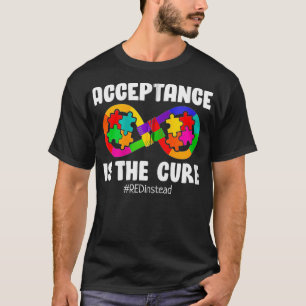 Acceptance Is The Cure Autism Awareness Zip  T-Shirt