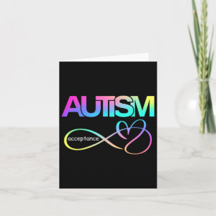 Acceptance Is The Cure Hastag Red Instead Autism A Card