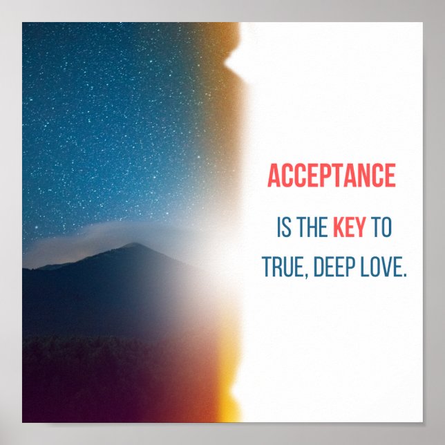 Acceptance is the Key Poster (Front)