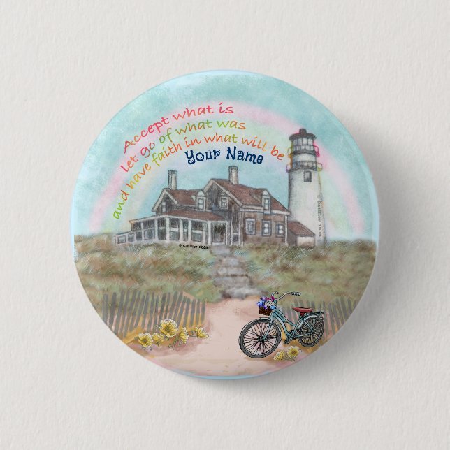 Acceptance Lighthouse 6 Cm Round Badge (Front)