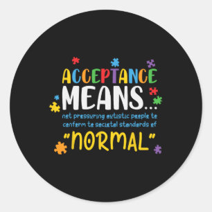 Acceptance Means Conform Normal Classic Round Sticker