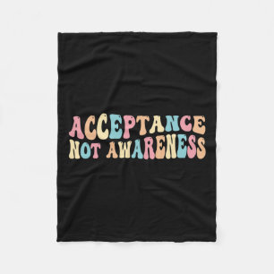 Acceptance Neurodiversity Autism Neurodivergent Fleece Blanket
