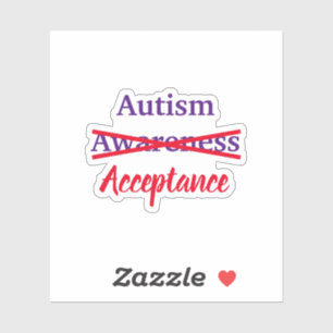 Acceptance not Awareness Custom-Cut Vinyl Sticker