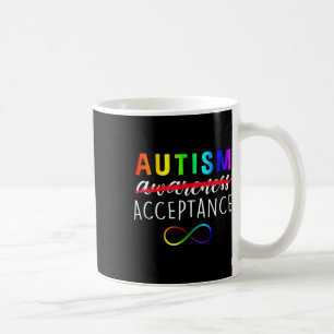 Acceptance Not Awareness Funny Red Instead Autism Coffee Mug