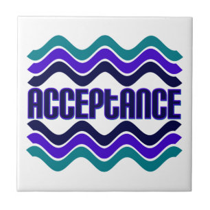 Acceptance Quote in Blue Green Purple Graphic Tile