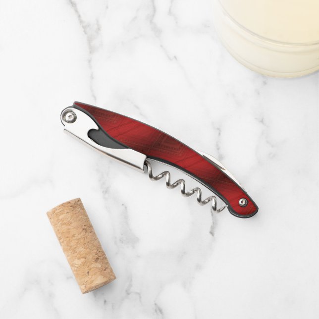 Acceptance | Red Eclectic Boho Pattern Corkscrew (Front)