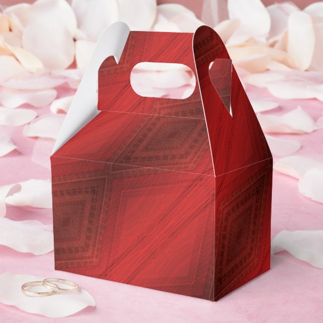 Acceptance | Red Eclectic Boho Pattern Favour Box (Wedding)