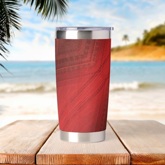 Acceptance | Red Eclectic Boho Pattern Insulated Tumbler (Beach)