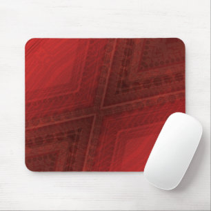 Acceptance   Red Eclectic Boho Pattern Mouse Mat