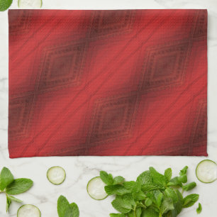 Acceptance   Red Eclectic Boho Pattern Tea Towel