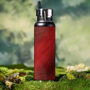 Acceptance   Red Eclectic Boho Pattern Water Bottle