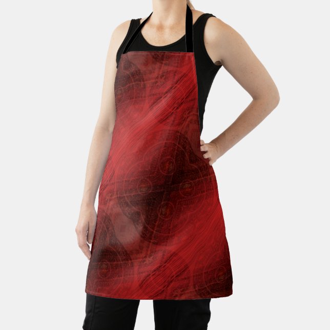 Acceptance | Red Meditation Medallions Apron (Insitu)